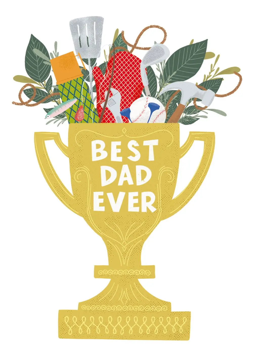 Best Dad Trophy Card