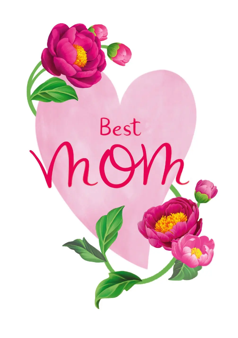 Best Mom Peony Card