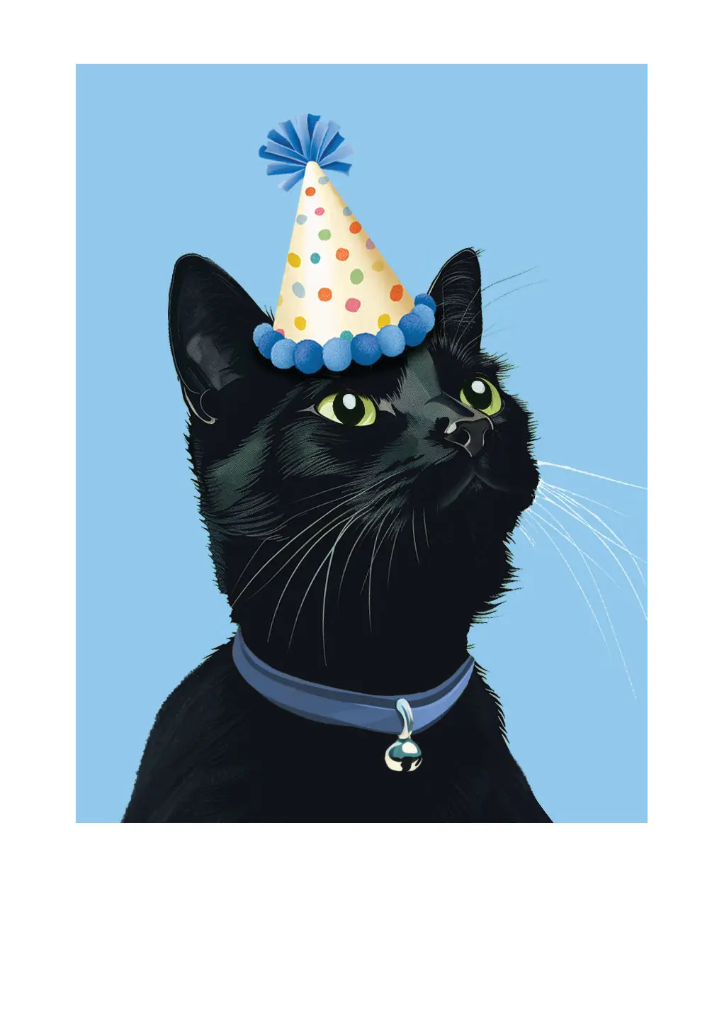 Birthday Black Cat Card