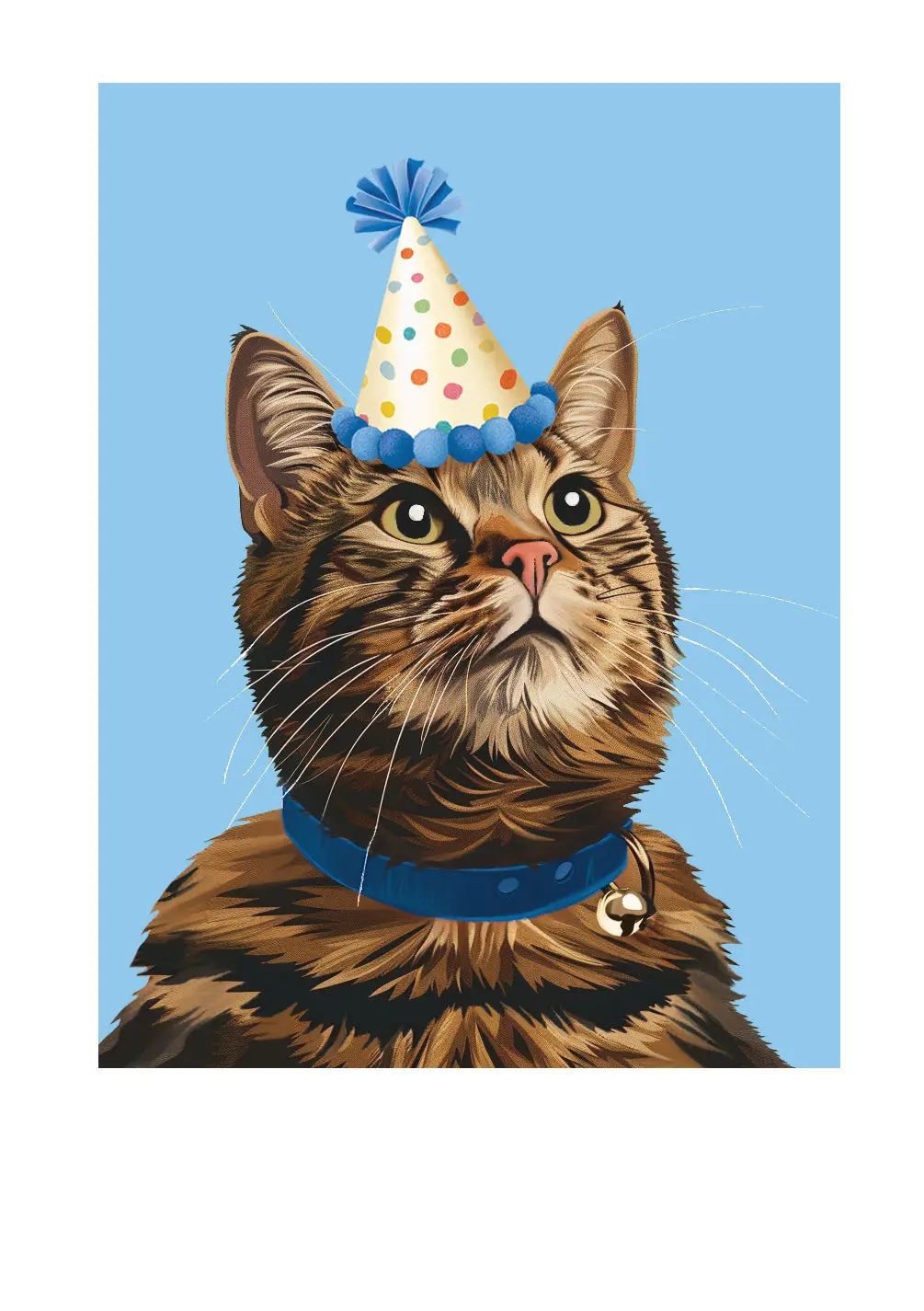 Birthday Brown Tabby Cat Card