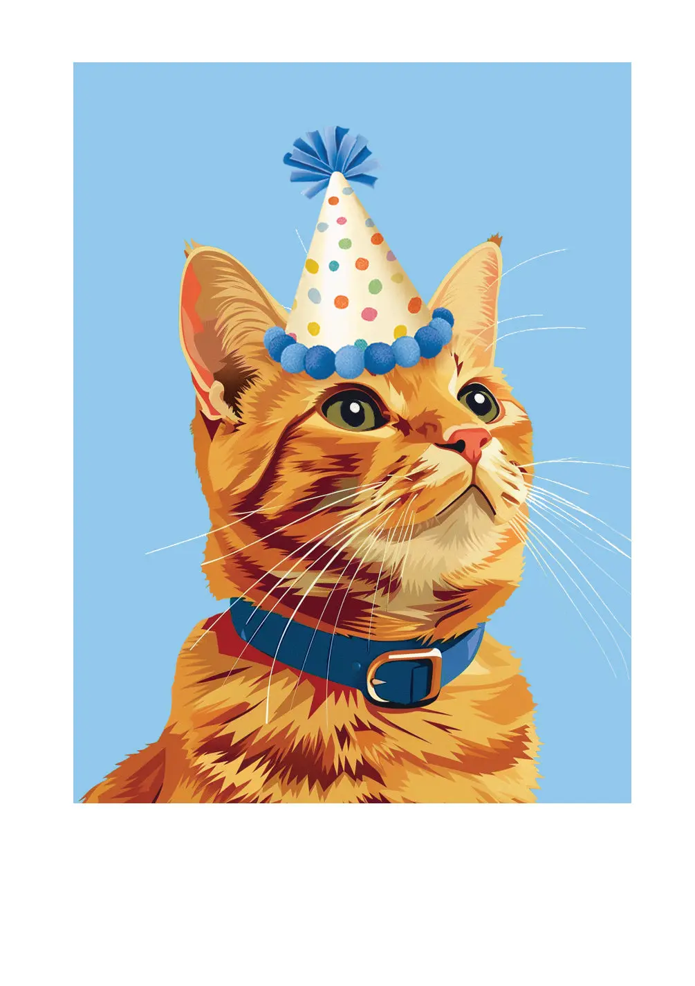 Birthday Orange Tabby Cat Card