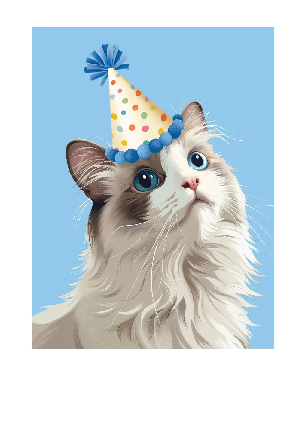 Birthday Ragdoll Cat Card