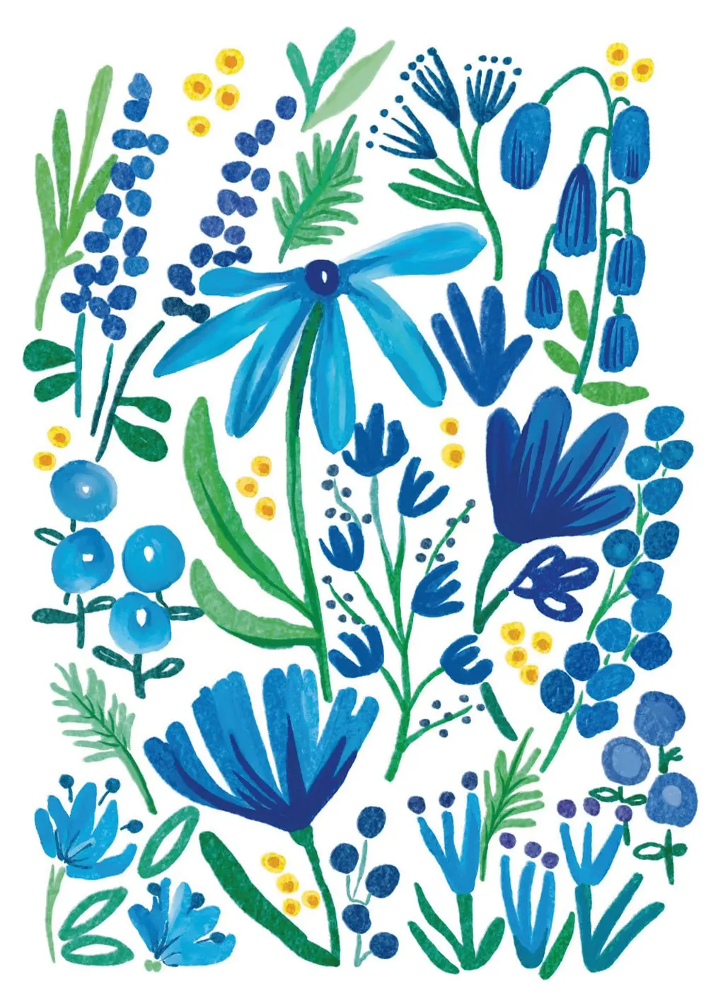 Blue Floral Card