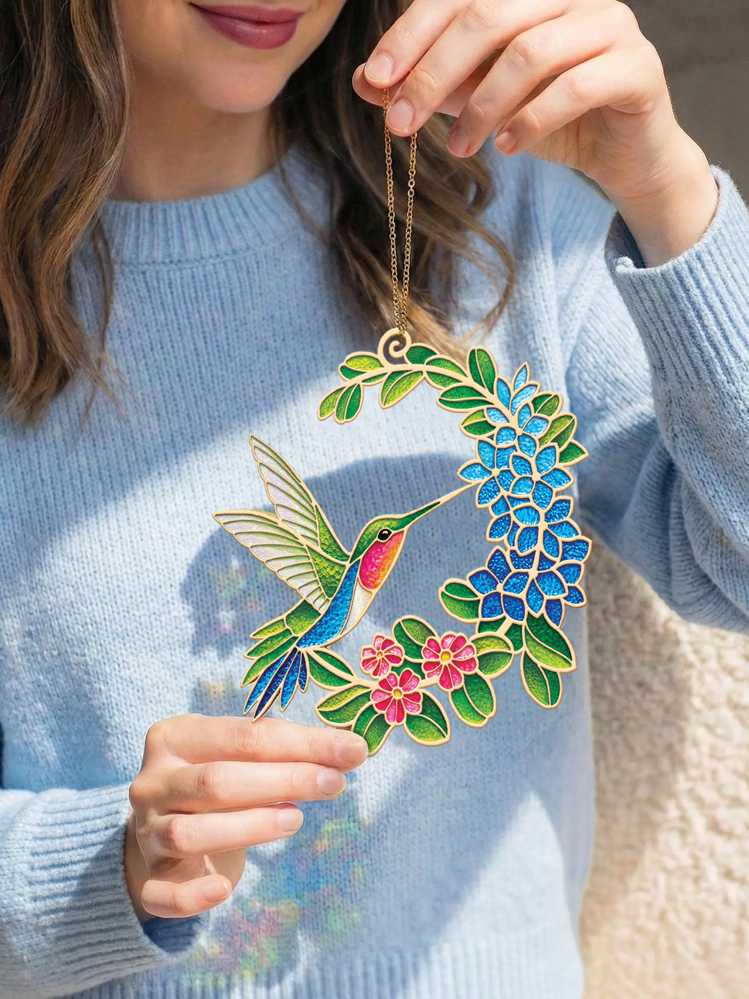 Hummingbird Oasis Bouquet + Suncatcher Set - Image 5