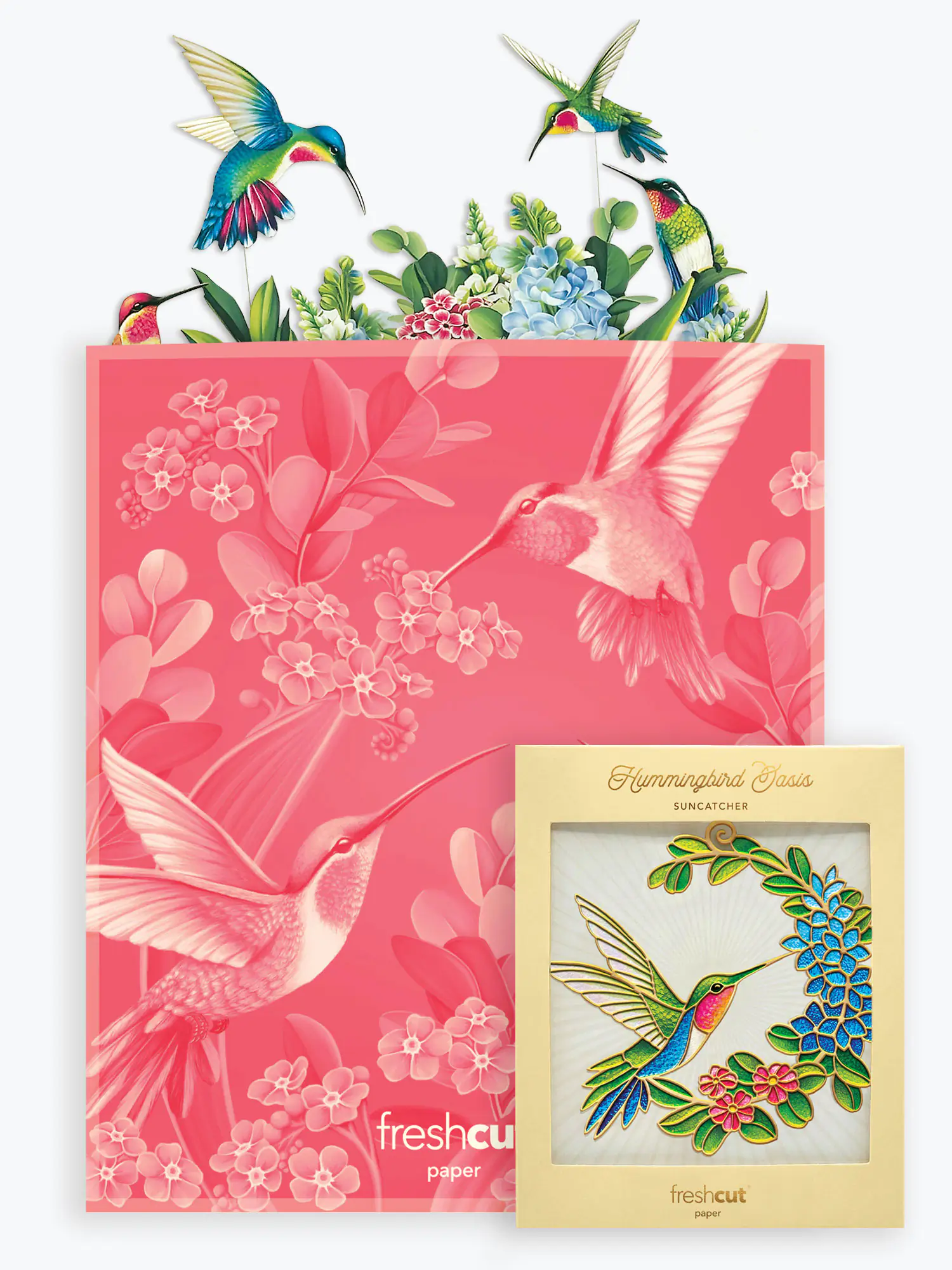 Hummingbird Oasis Bouquet + Suncatcher Set - Image 6