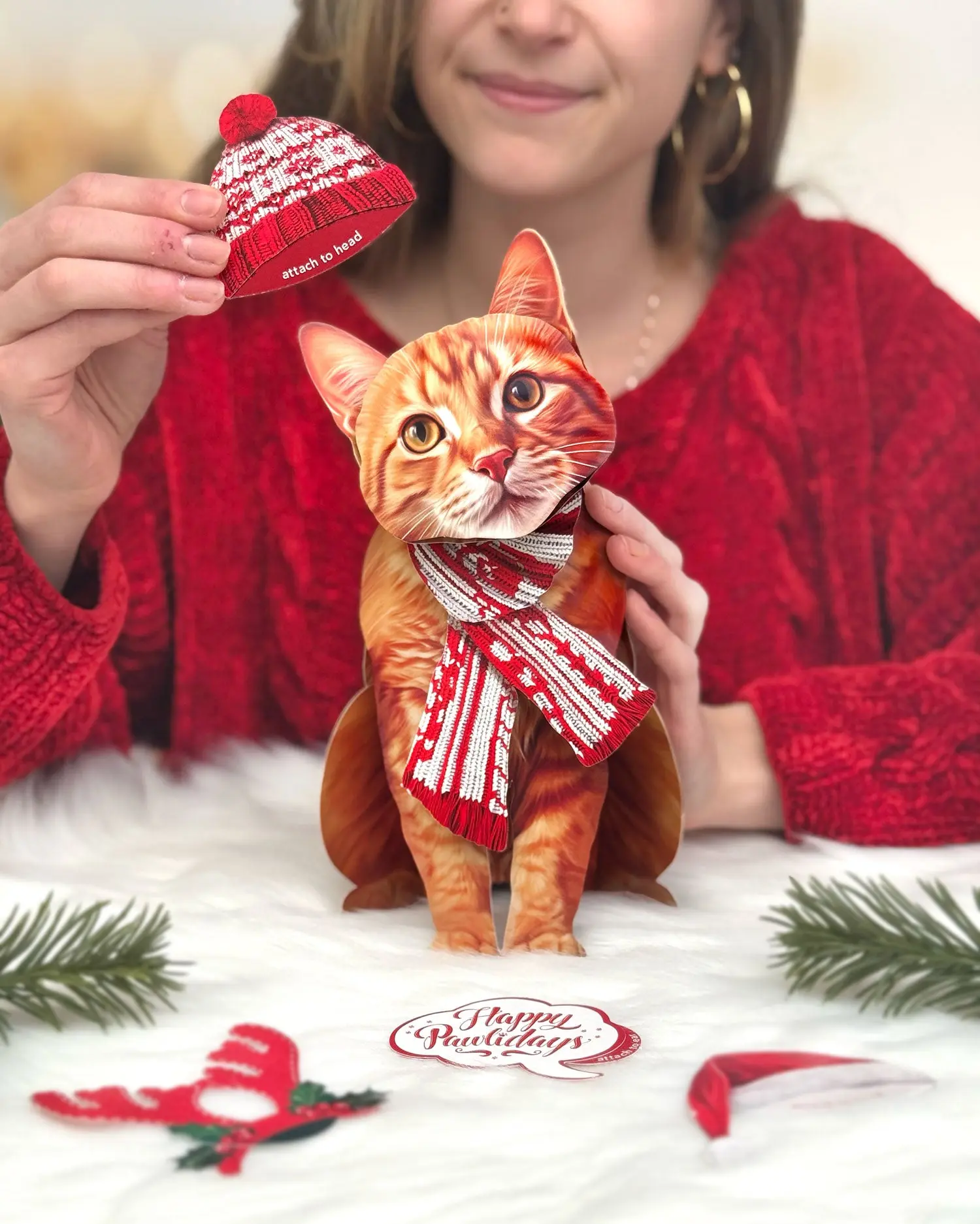 Holiday Orange Tabby Cat - Image 2