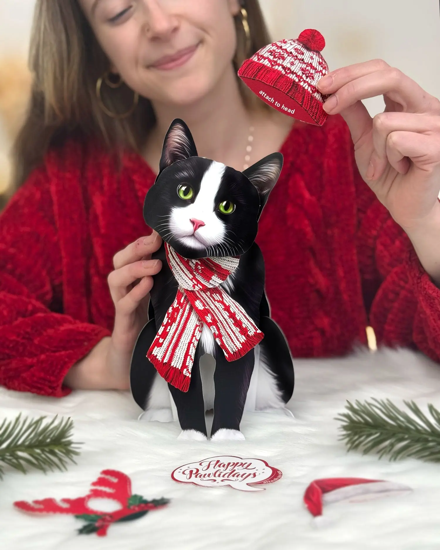 Holiday Tuxedo Cat - Image 2