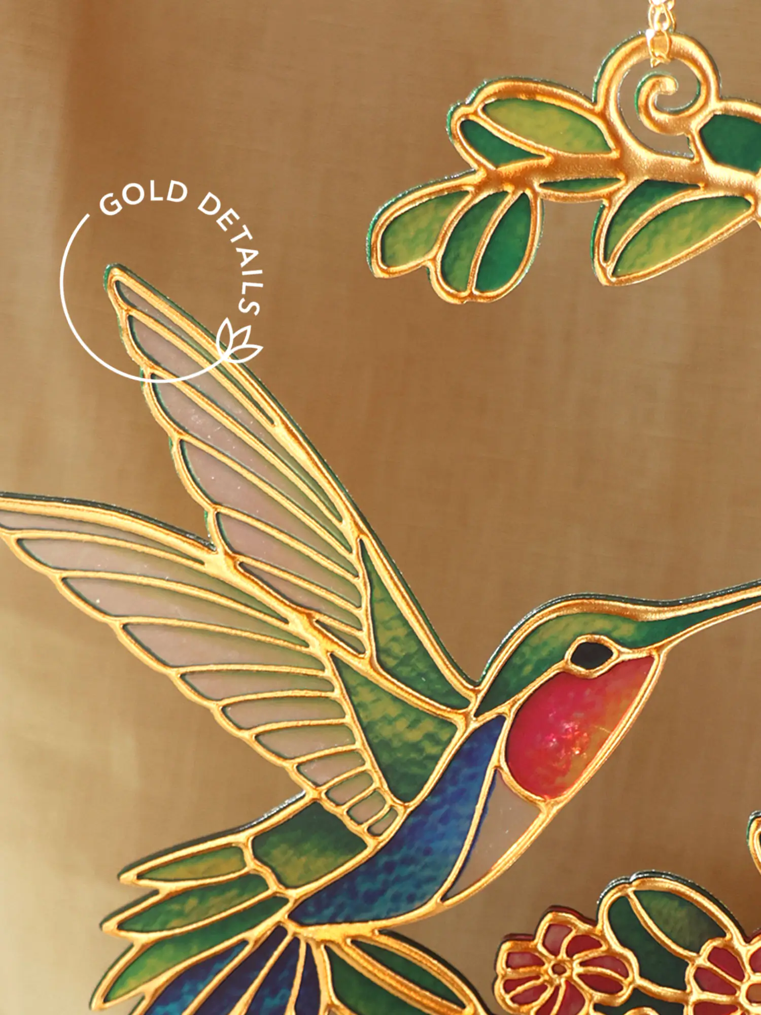 Hummingbird Oasis Bouquet + Suncatcher Set - Image 3
