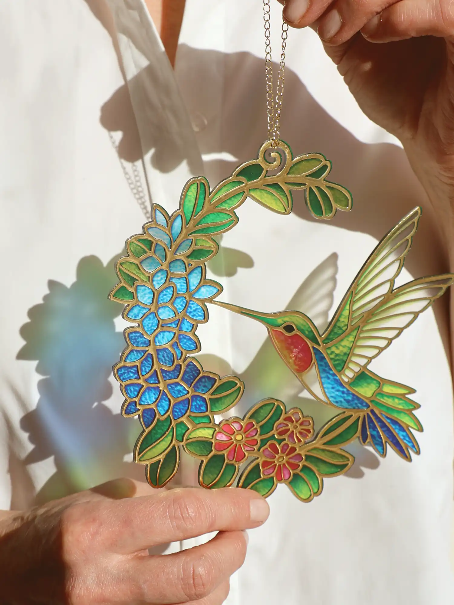 Hummingbird Oasis Suncatcher - Image 3