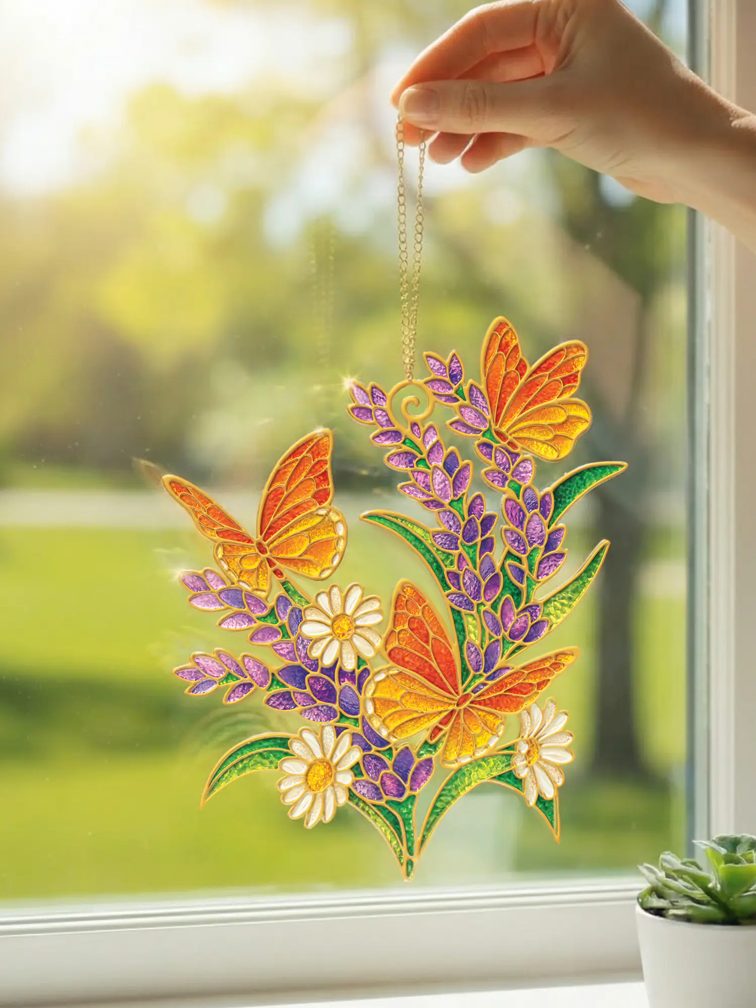 Lavender & Butterflies Suncatcher - Image 3