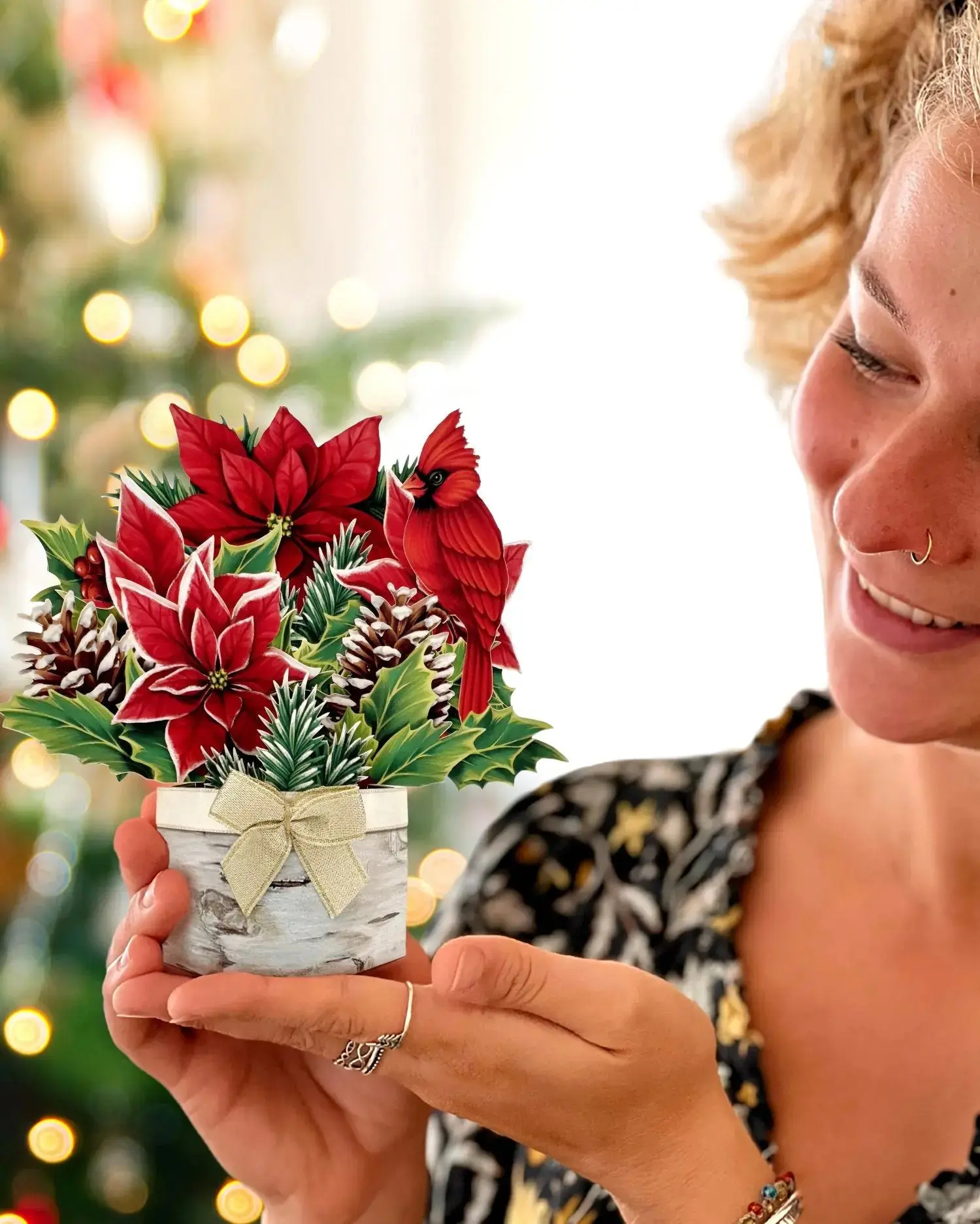 Mini Birch Poinsettia - Image 2