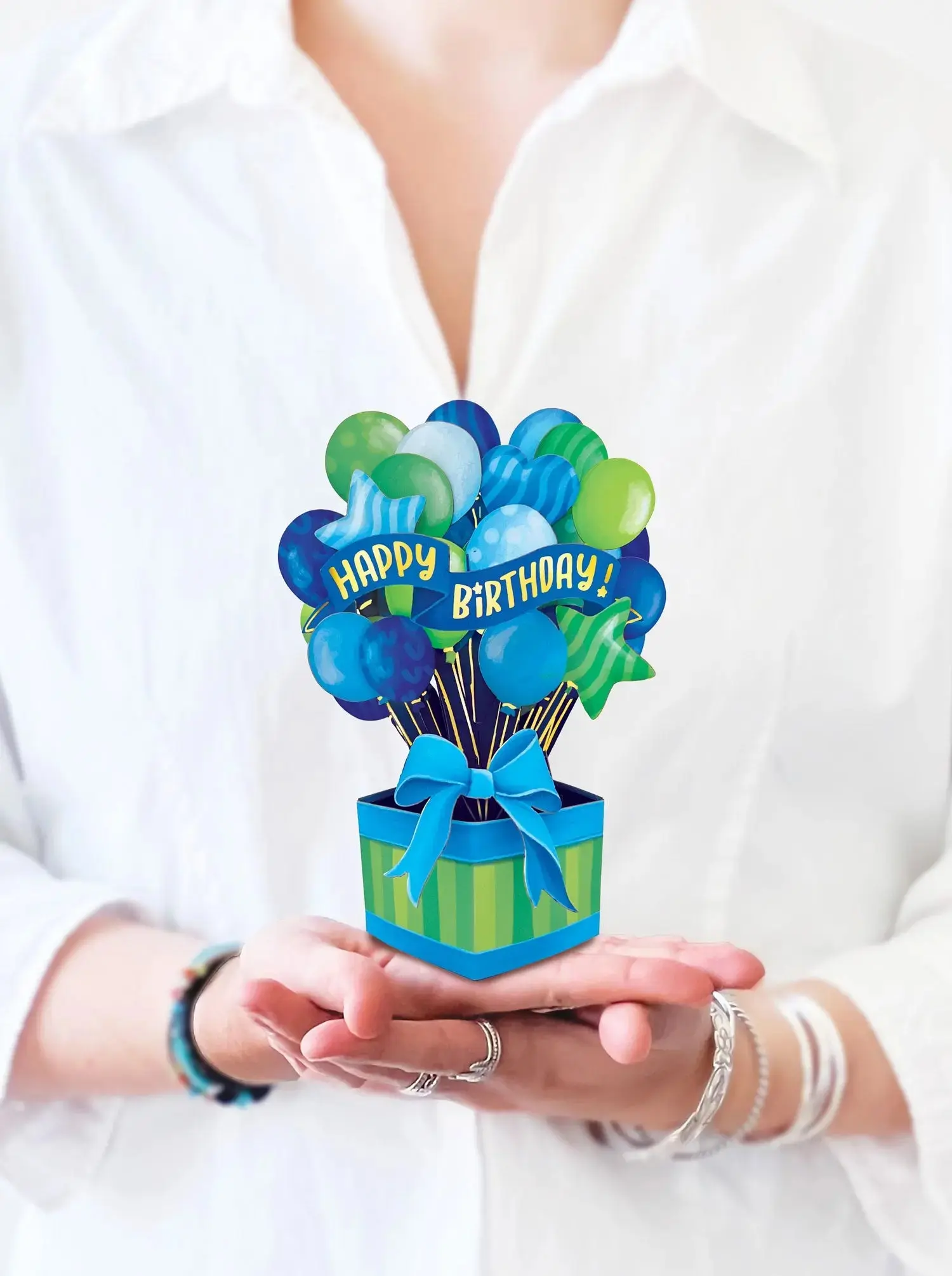 Mini Blue Birthday Balloons - Image 4