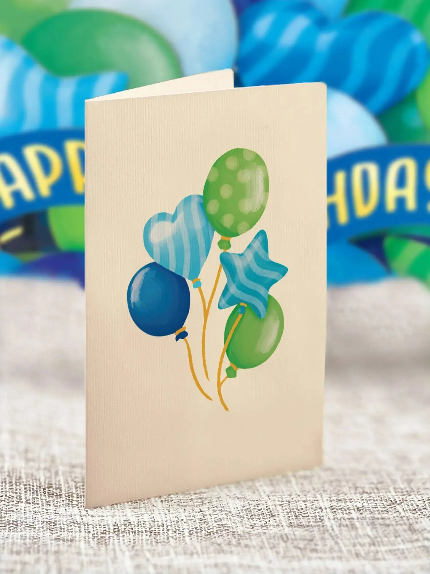 Mini Blue Birthday Balloons - Image 5