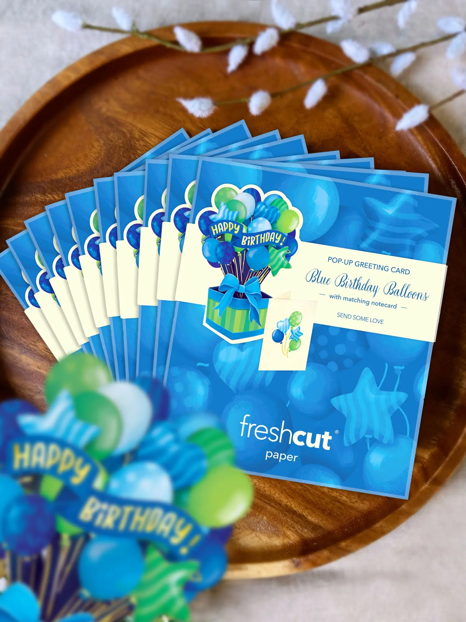 Mini Blue Birthday Balloons - Image 7