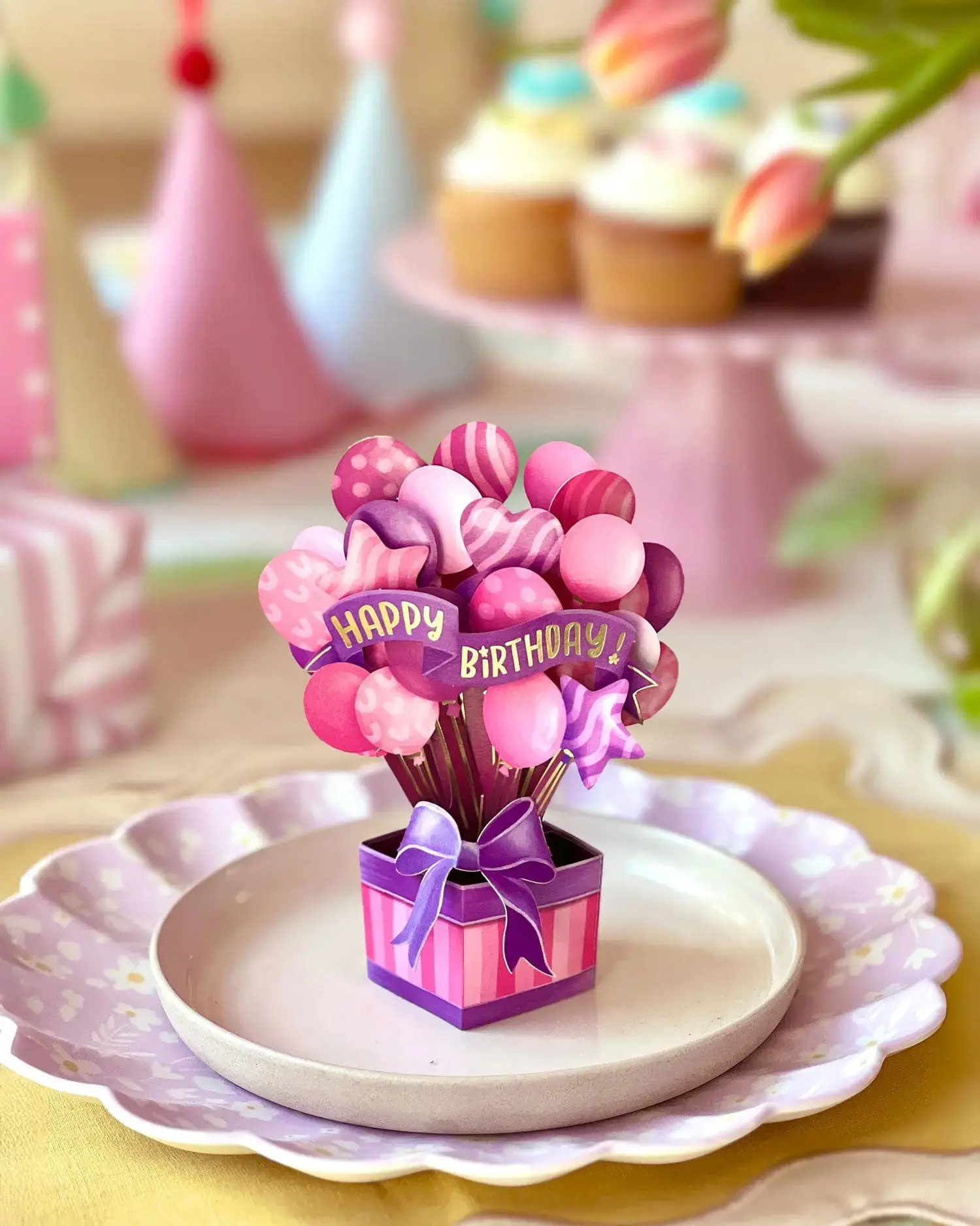 Mini Pink Birthday Balloons