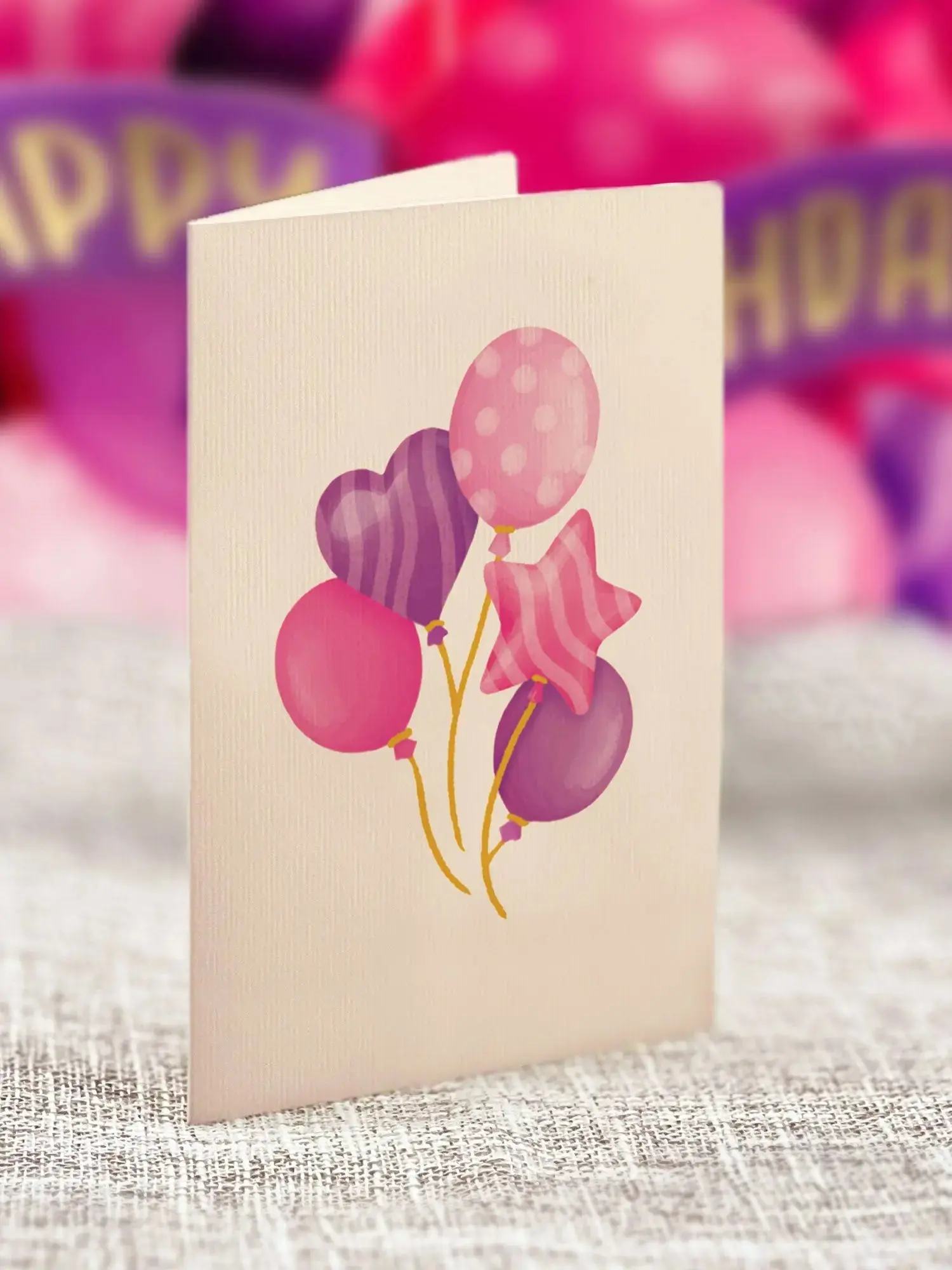 Mini Pink Birthday Balloons - Image 3