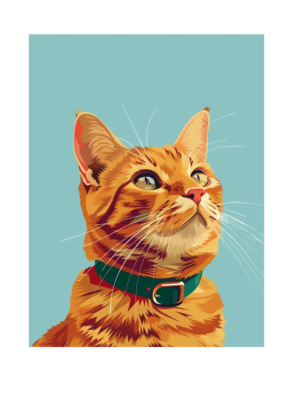Orange Tabby Cat Card