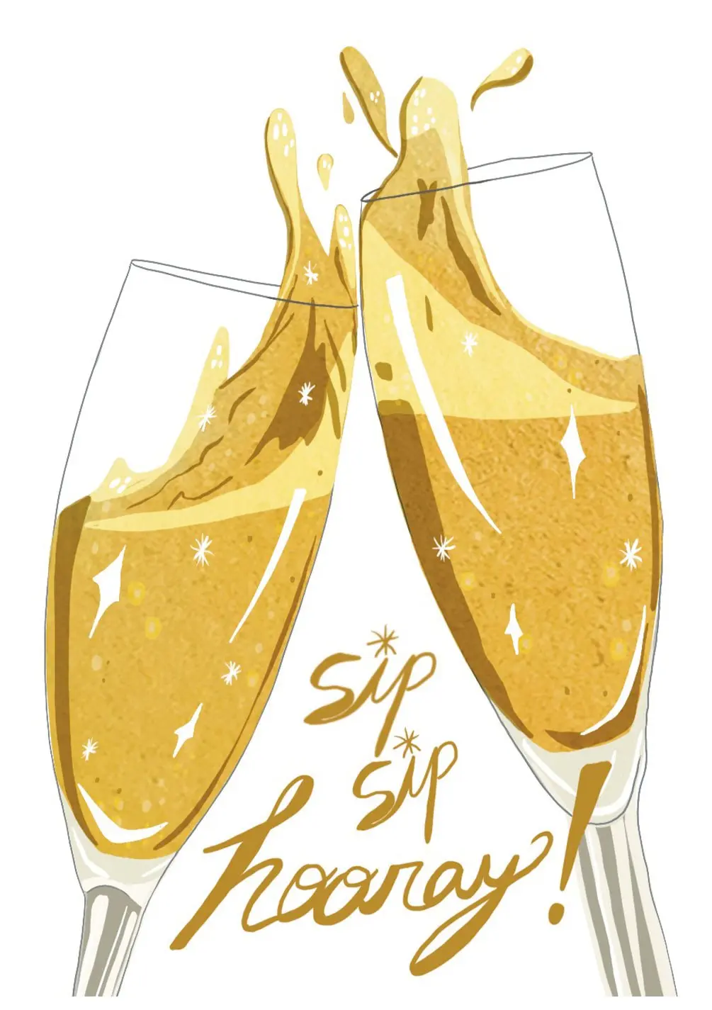 Sip Sip Hooray Card