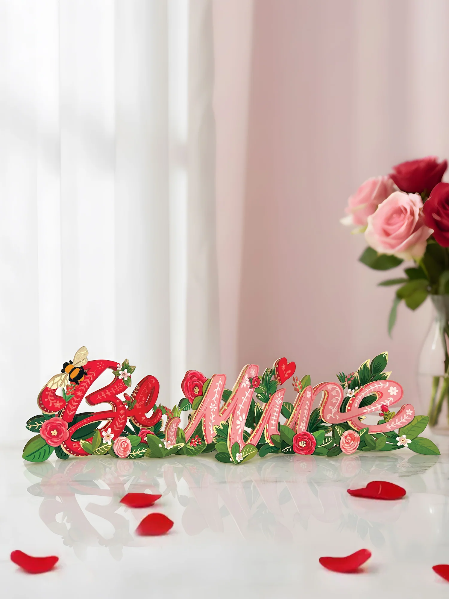 Valentine's Day Wishes Accordion Card